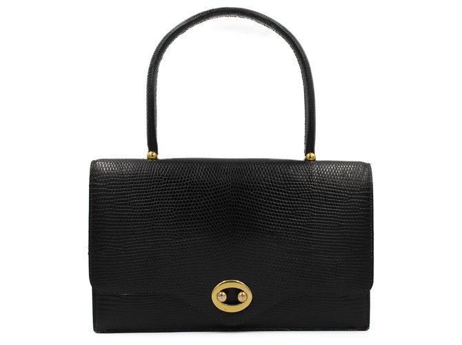 Hermès Handbags Black Exotic leather  ref.229609
