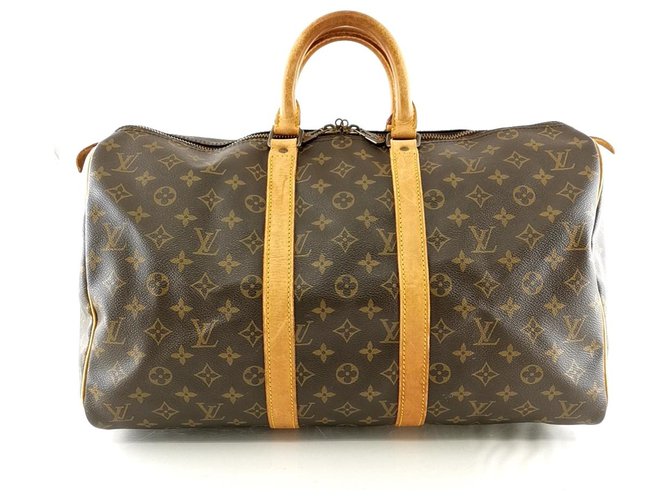 Louis Vuitton Keepall 45 Brown Cloth  ref.229644