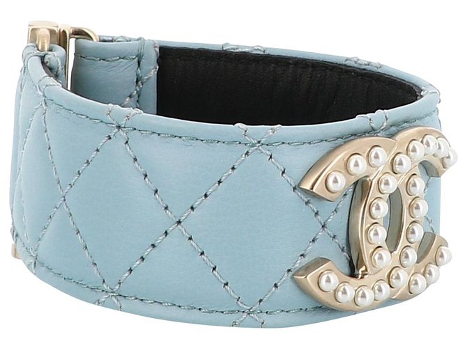Chanel bracelet Blue Leather  ref.229674