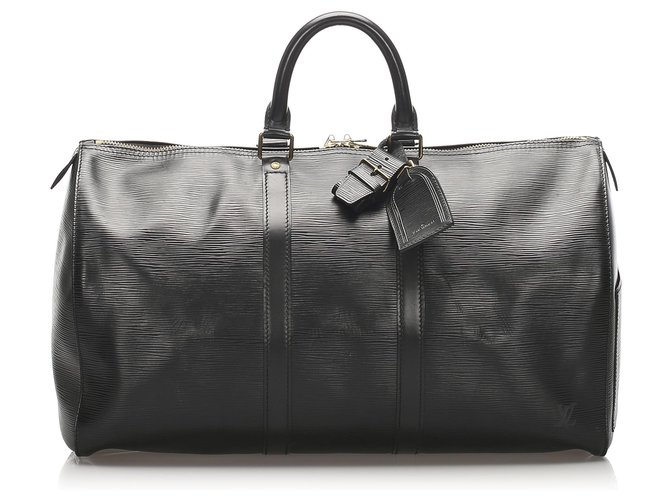 Louis Vuitton Black Epi Keepall 45 Leather  ref.229731