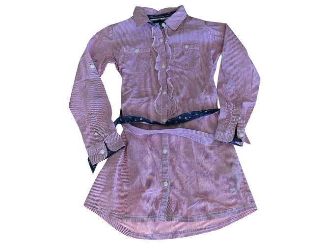Tommy Hilfiger Dresses Pink White Light blue Dark blue Cotton  ref.229833