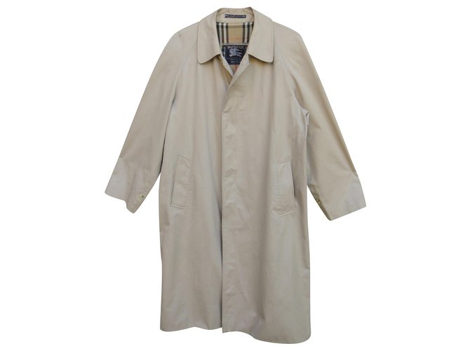 raincoat man Burberry vintage t 48 Beige Cotton Polyester  ref.229911
