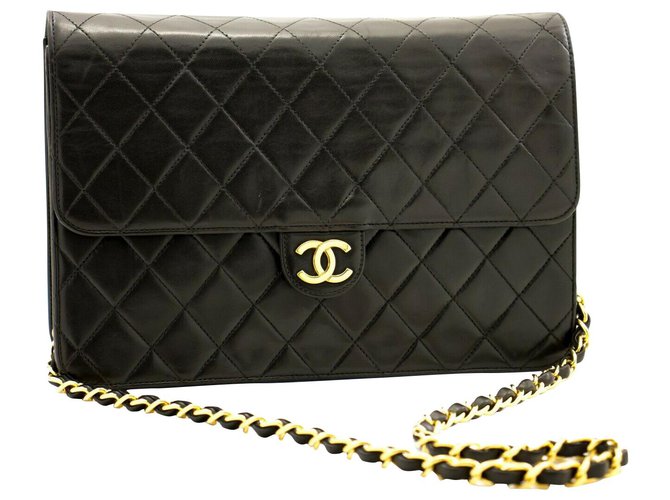 Chanel flap bag Black Leather  ref.229914