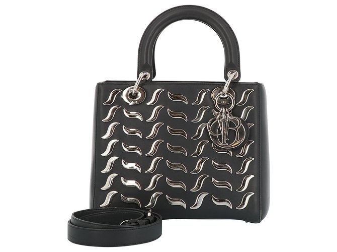 Dior Lady Dior Black Leather  ref.229944