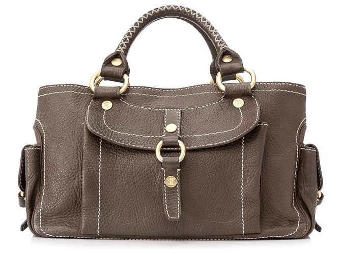 Céline Celine Brown Boogie Leather Handbag Dark brown Pony-style calfskin  ref.230059