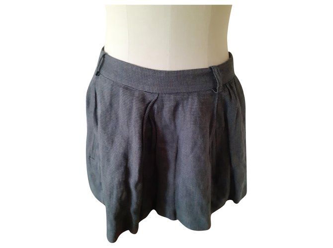 Maje Skirts Dark grey Cotton Wool Viscose  ref.230090
