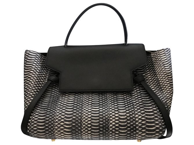 Céline Belt bag Black White Python  ref.230136