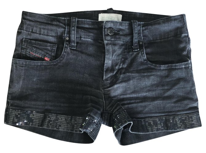Diesel Pantalones cortos de niña Negro Juan  ref.230137