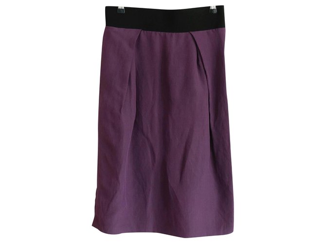 Lanvin SS06 Paper/Silk Skirt Purple  ref.230157