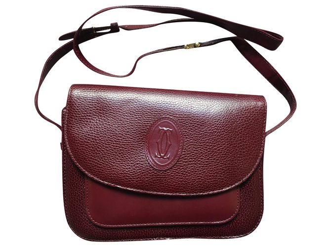 cartier bag Dark red Leather  ref.230165