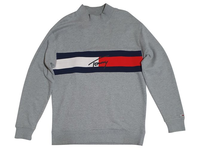 tempo tweedehands Spuug uit Tommy Hilfiger Sweaters Multiple colors Grey Cotton ref.230187 - Joli Closet