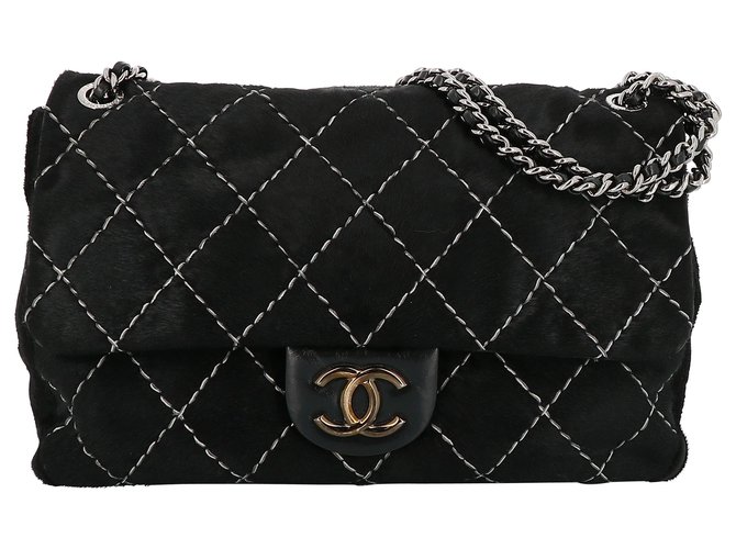 Chanel flap bag Black Leather  ref.230206