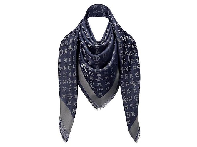 Louis Vuitton Monogramma lucentezza m73658 Blu Seta