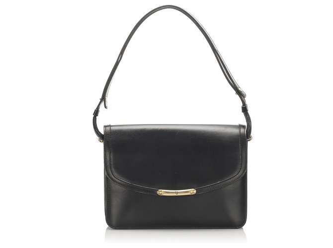 Dior Black Leather Shoulder Bag Pony-style calfskin  ref.230312