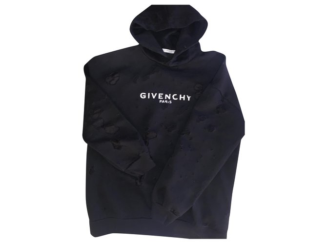 Givenchy destroyed Black Cotton  ref.230403