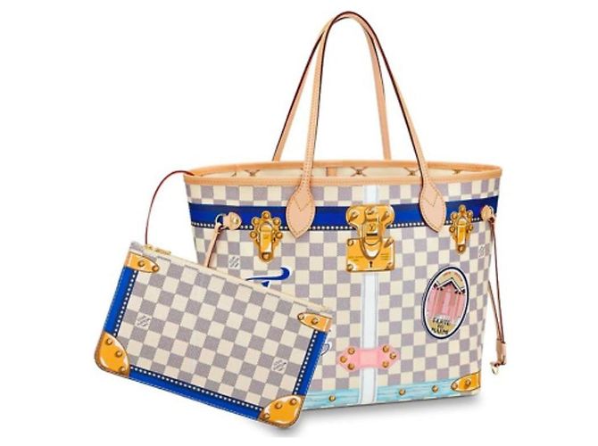 Neverfull Louis Vuitton MM inesistente Multicolore Pelle