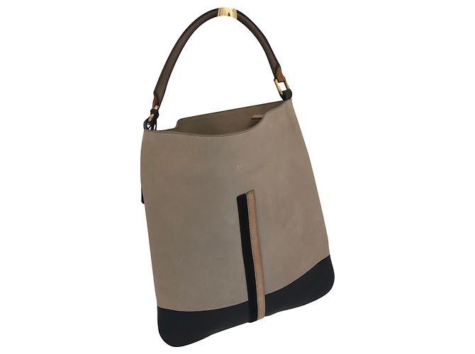 Céline Ledertasche Tote Bag Braun Beige Hellbraun Dunkelbraun