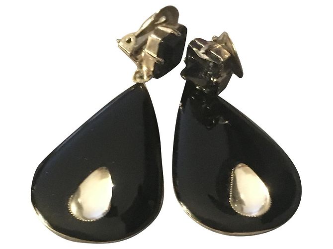 Orecchini Giorgio Armani in acciaio nero