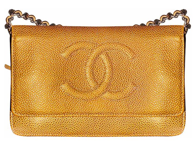 Chanel WOC caviar leather Mustard ref.230521 - Joli Closet