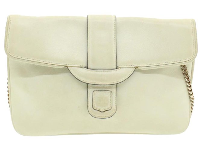 Céline shoulder bag White Leather  ref.230554