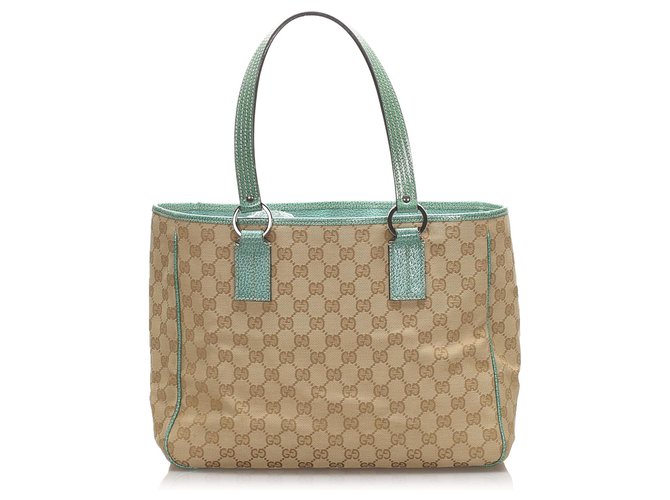 gucci brown canvas tote