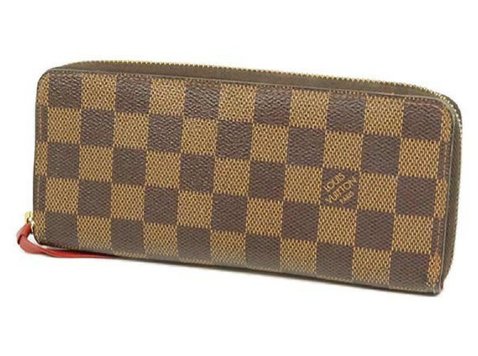Louis Vuitton portofeuilles Clemence Womens long wallet N60534 cerise Cloth  ref.230866