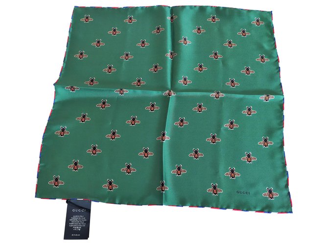 Gucci silk scarf Olive green  ref.230935
