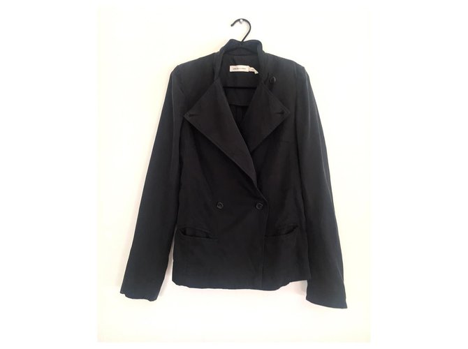 Isabel Marant veste tailleur ceinturée Lyocell Noir  ref.230957