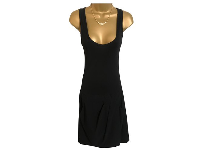 Dkny Dresses Black Wool Elastane  ref.230965