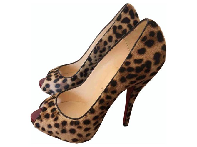 leopard christian louboutin heels