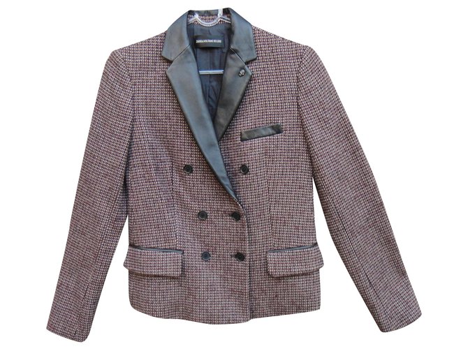 Zadig & Voltaire Deluxe t jacket 38, New condition Red Tweed  ref.230977