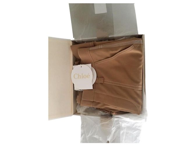 Calças Chloé de algodão creme