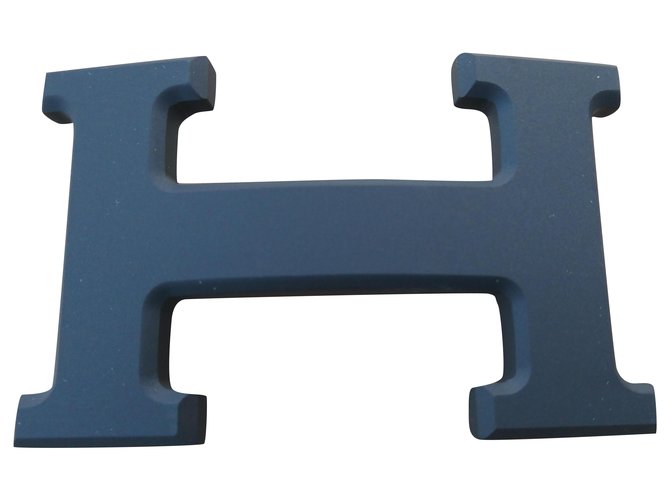 Hermès belt buckle model 5382 Matt PVD 32MM Black Steel  ref.231023