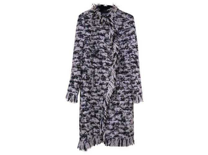 Chanel 10K$ coat + scarf Multiple colors Tweed  ref.231068