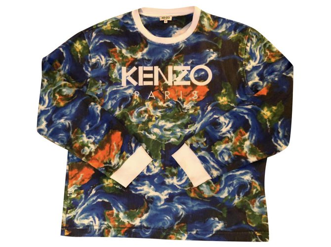Kenzo Sweatshirt Blau Acryl  ref.231082