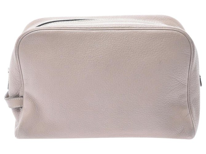 Hermès Clutch bag Cinza Couro  ref.231136