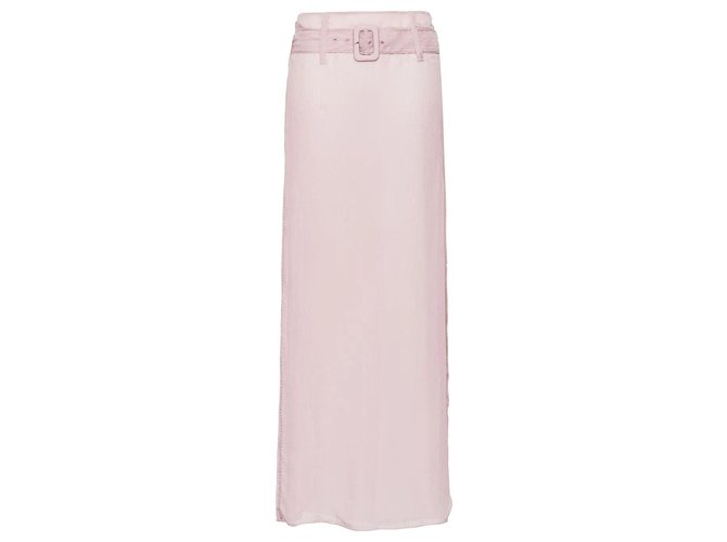 Prada Skirts Pink Silk  ref.231247