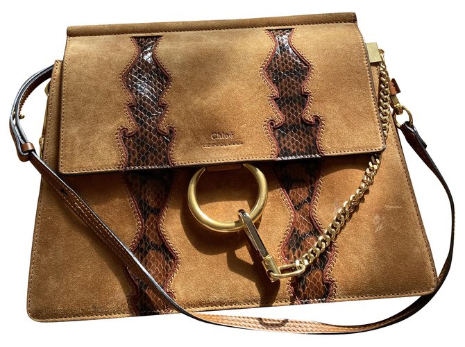 Céline incrível bolsa python Marrom 