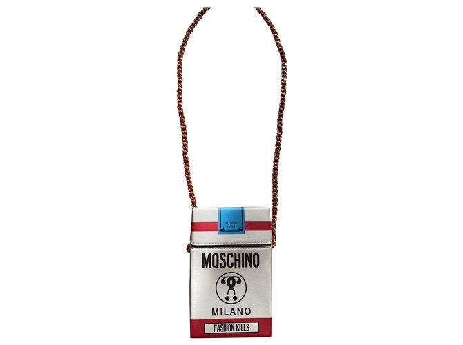 Moschino Fashion kills Blue Leather  ref.231270
