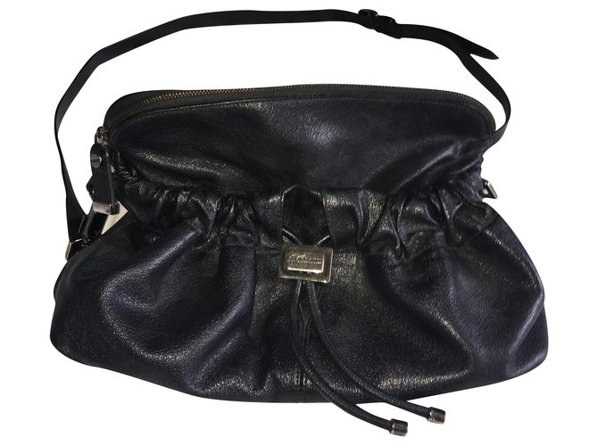 Burberry Black Grained Leather Crossbody Bag Dark grey  ref.231568