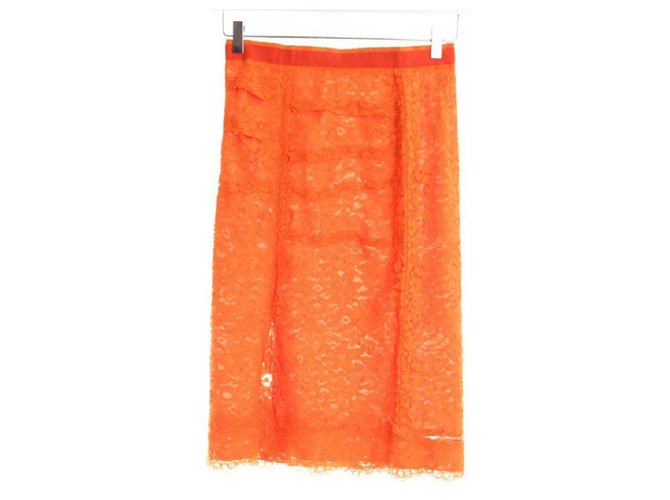 Dolce & Gabbana die Röcke Orange Baumwolle  ref.231576