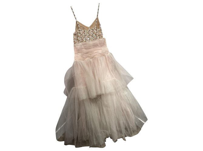 Chanel Dresses Pink Silk  ref.231579