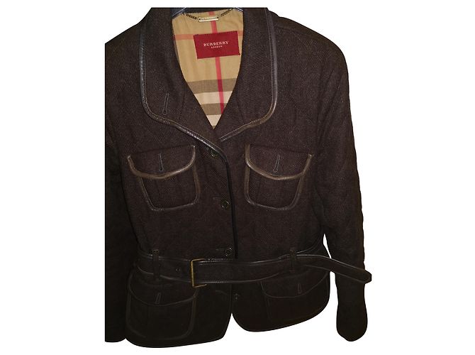 Chaqueta Burberry de algodón marrón oscuro