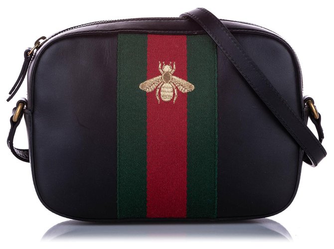 GUCCI bee embroidered GG leather crossbody bag – Lady Clara's Collection