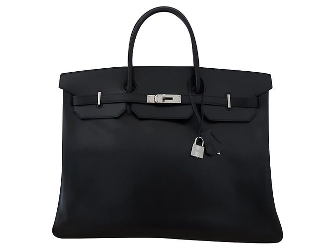 Hermès HERMES BIRKIN 40 pelle nera Nero