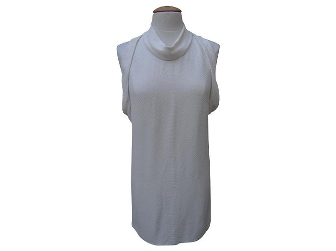 Stella Mc Cartney Stella McCartney Kleid aus Rayon im Python-Stil Creme Roh