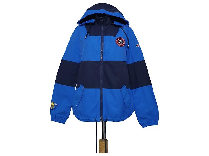 Giacca Tommy Hilfiger blu in cotone e nylon