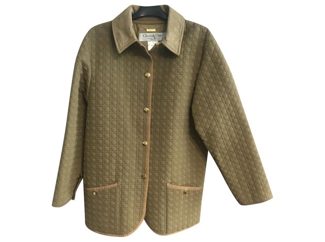 Dior Coats, Outerwear Beige Silk Polyester  ref.231892