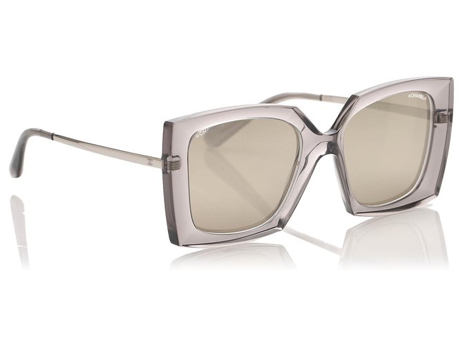 Chanel Black Square Tinted Sunglasses Plastic  ref.232028