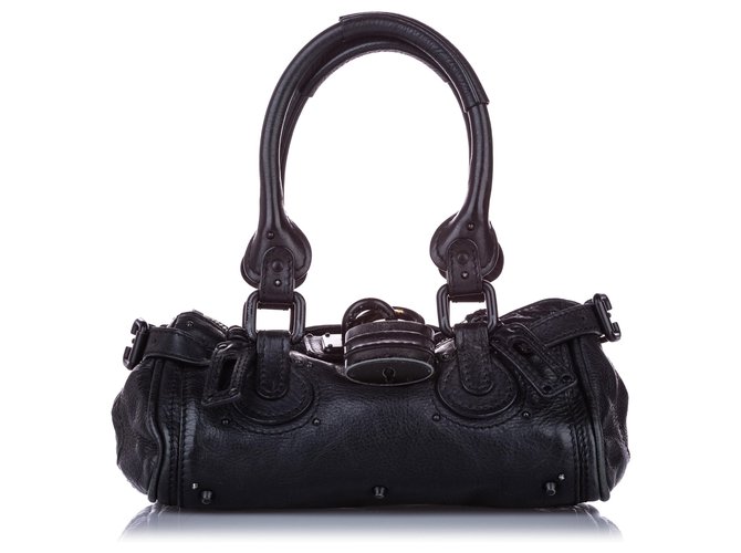 Chloé Chloe Black Paddington Leather Shoulder Bag Pony-style calfskin  ref.232117